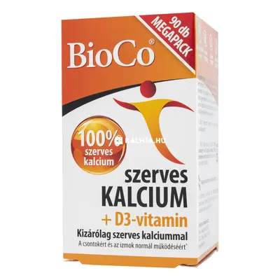 BioCo szerves kalcium + D3-vitamin filmtabletta 90 db