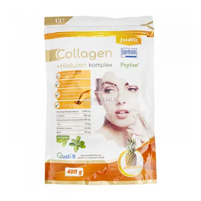 JutaVit Collagen + Hialuron Komplex ananász ízű italpor 400 g