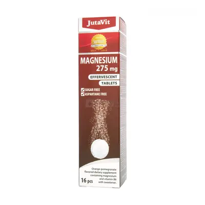 JutaVit Magnesium 275 mg narancs- gránátalma ízű pezsgőtabletta 16 db