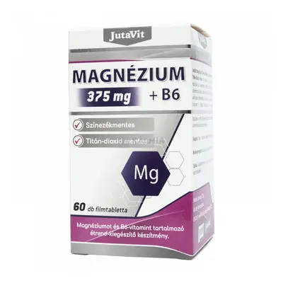 JutaVit Magnézium 375 mg + B6 tabletta 60 db