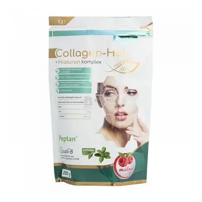 JutaVit Collagen-Hal + Hialuron komplex málna ízű halkollagén italpor 200 g