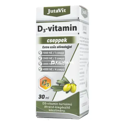 JutaVit D3-vitamin 1000 NE cseppek extra szűz olivaolajjal 30 ml