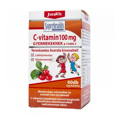 JutaVit C-vitamin 100 mg acerola kivonattal tabletta gyermekeknek 60 db