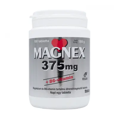 Magnex 375 mg + B6 vitamin tabletta 180 db