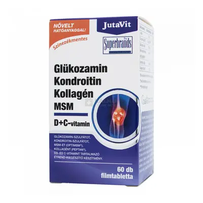 JutaVit Glükozamin Kondroitin Kollagén MSM D + C-vitamin tabletta 60 db