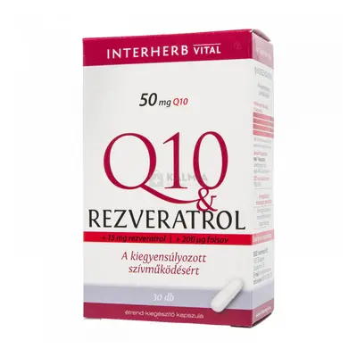 Interherb Q10 Rezveratrol kapszula 30 db