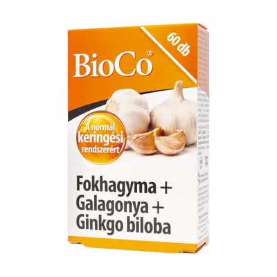 BioCo Fokhagyma Galagonya Ginkgo biloba tabletta 60 db