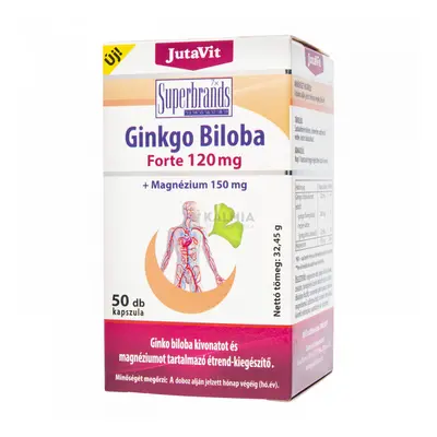 JutaVit Ginkgo Biloba Forte 120 mg +Magnézium 150 mg kapszula 50 db