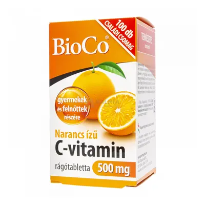 BioCo C-Vitamin 500 mg narancs ízű rágótabletta 100 db