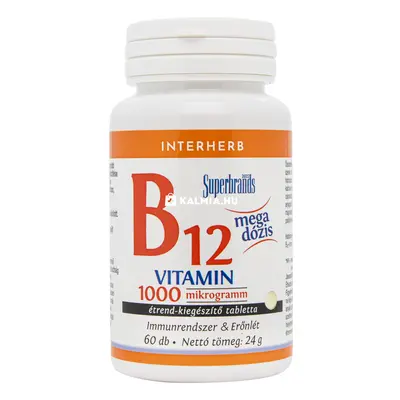 Interherb B12-vitamin 1000 mcg tabletta 60 db