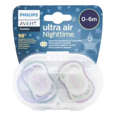 Philips Avent ultra air éjszakai cumi 0 - 6 hó lányos 2 db