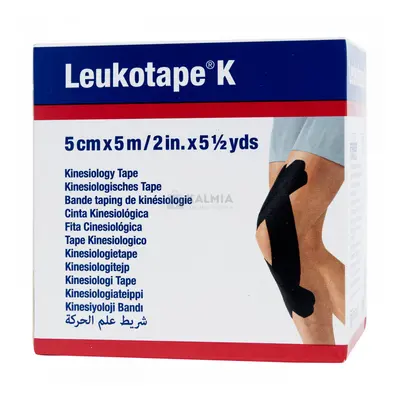 Leukotape 5 cm x 5 m fekete kineziológiai tapasz