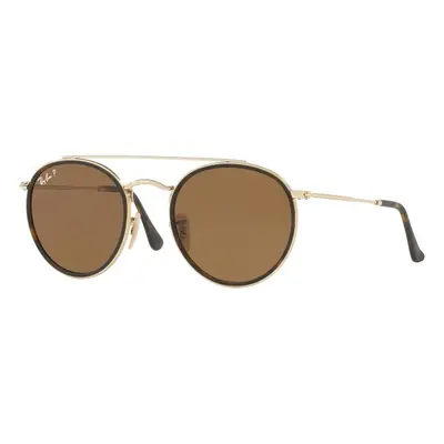 Ray-Ban Round Double Bridge RB3647N 001/57 Polarized ONE SIZE (51) Havana Unisex Napszemüvegek