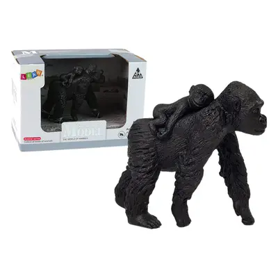 Gorilla és kölyök figura