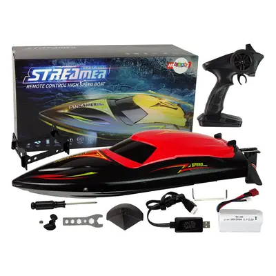 Streamer R/C 2,4 GHz-es távirányítós motorcsónak piros