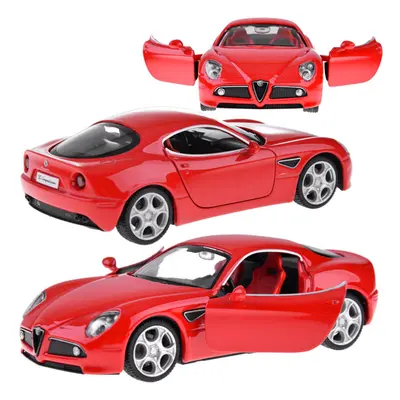 Autó fém modell Alfa Romeo 8C Competizione 1:32 méretarányú lámpák