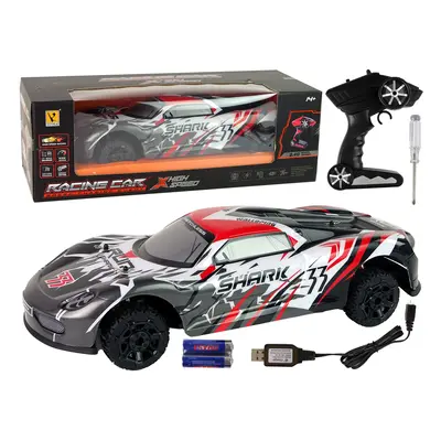 Sport elektromos autó R/C 1:8 szürke fehér