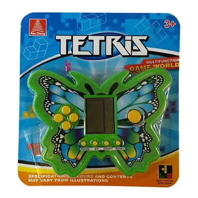 Zseb elektronikus Tetris játék pillangó zöld