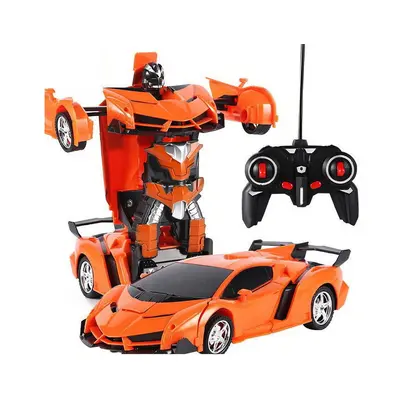 Car Robot Transformers 2 az 1-ben távirányító RC narancssárga piros