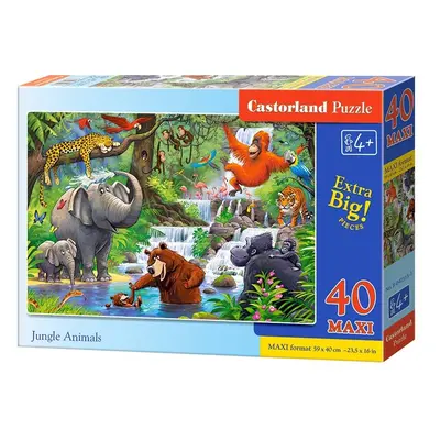 Puzzle 40 db MAXI Dzsungel állatok