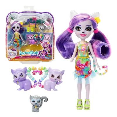 Doll Enchantimals Sunshine Beach Lorinda Lemurů család