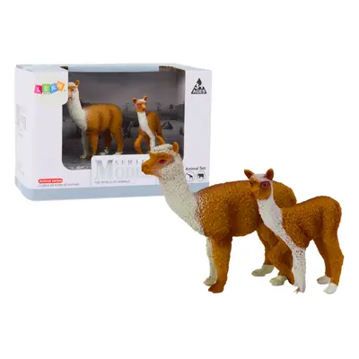 Figura felnőtt láma 8 cm lámabébivel 6 cm A világ állatai