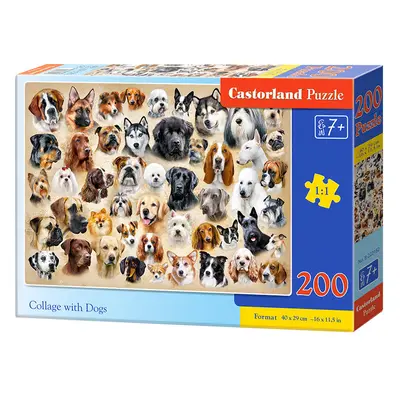 Puzzle 200 db kollázs kutyákkal