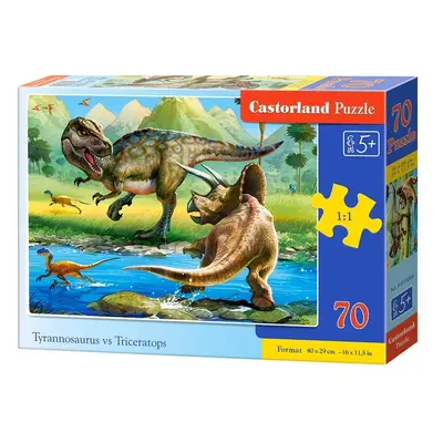 70 darabos puzzle Tyrannosaurus vs Triceratops