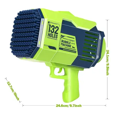 Szappanbuborék pisztoly + 132-es bazooka buborékgép, zöld