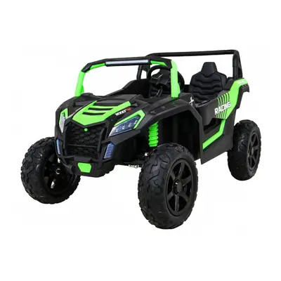 Gyermek elektromos kisautó Buggy UTV Erős 24V-os felfújható kerekek zöld