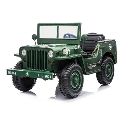 Gyermek elektromos Jeep Willys 4x4 háromüléses zöld