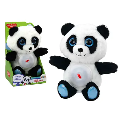 Plüss panda maci lámpával és altatódal 30 cm