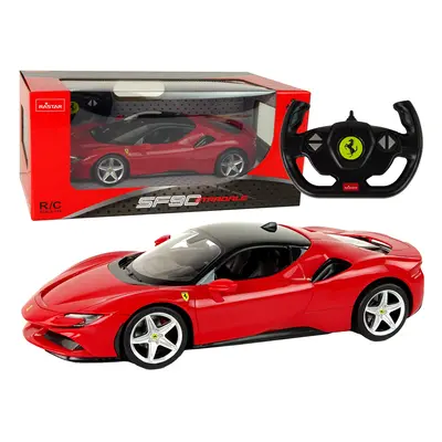 Elektromos autó R/C Ferrari SF90 1:14 Rastar piros színben