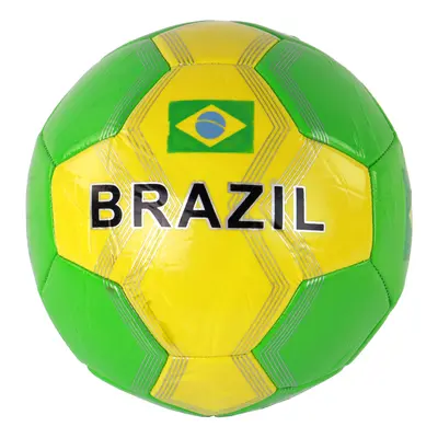 5-ös méretű futballlabda brazil zászlóval, 24 cm átmérőjű