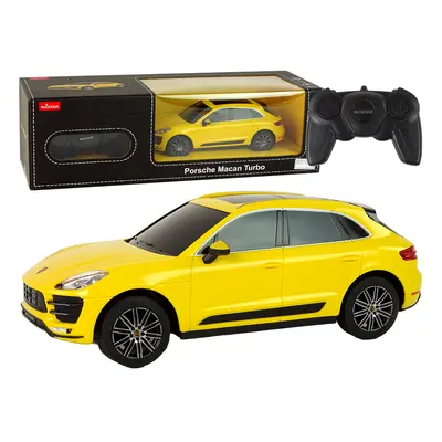 Elektromos autó R/C Porsche Macan Turbo 1:24 Rastar élénk sárga színben