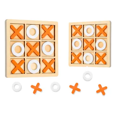 Fából készült tic-tac-toe játék