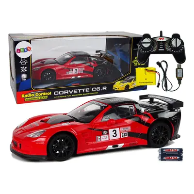 R/C 1/18 Corvette C6 sportautó. R Piros 2,4 g Világos