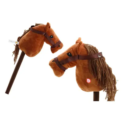 Hobby Horse barna hangú, hosszú szőrű rúdló