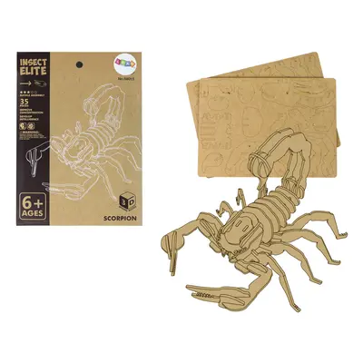 Fa puzzle háromdimenziós 3D Scorpion oktatókészlet, 35 darab