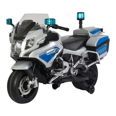 Gyermek elektromos motorkerékpár BMW R1200 Police ezüst