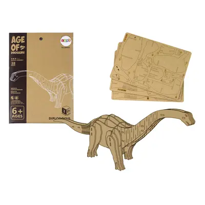 Fa Puzzle 3D Brontosaurus Oktatási Jigsaw Puzzle 38 darab