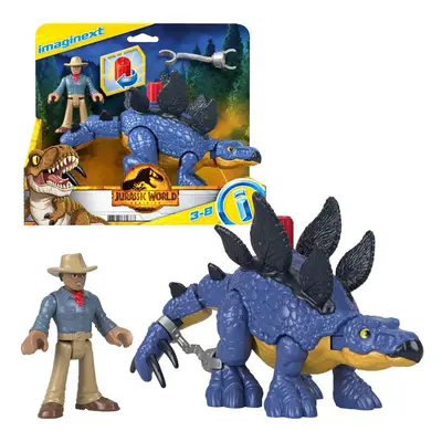 Jurassic World Imaginext Set Stegosaurus és Dr. Grant