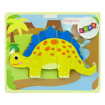 Fából készült puzzle a legkisebb sárga dinoszaurusznak