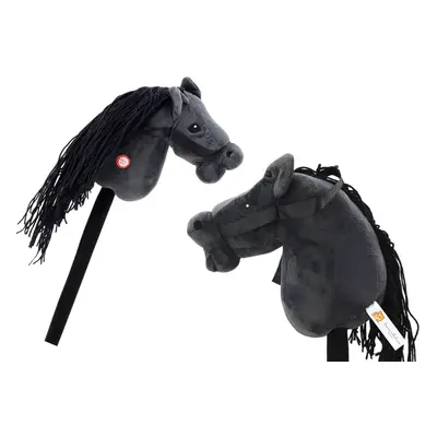 Hobby Horse hosszú szőrű rúd ló fekete hanggal