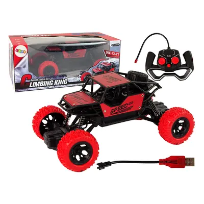 Piros terepjáró távirányítós elektromos autó R/C 1:18