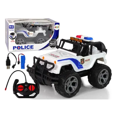 Elektromos R/C Jeep Police Car 1:14 távirányító fényeffektusokkal