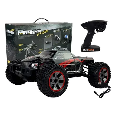 Távirányítós autó R/C 4x4 1:10 Piranha 40 km/h piros