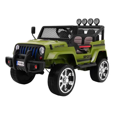 Elektromos kisautó Jeep Raptor 4x4 zöld