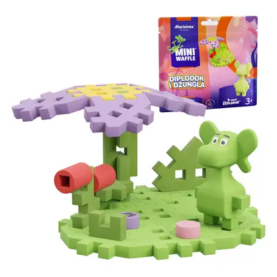 Marioinex Diplodocus Dragon and Jungle Mini Gofri 25 db + figura