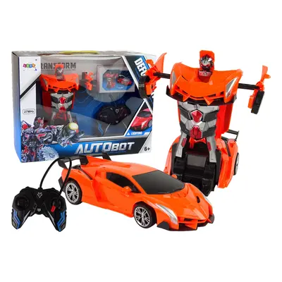 Car Robot Transformer 2 az 1-ben távirányító RC narancs